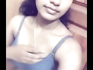 Indian gf pressing her bosoms